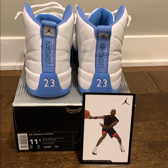 Jordan 12 XII Melo 2004 white university blue - Picture 6 of 6